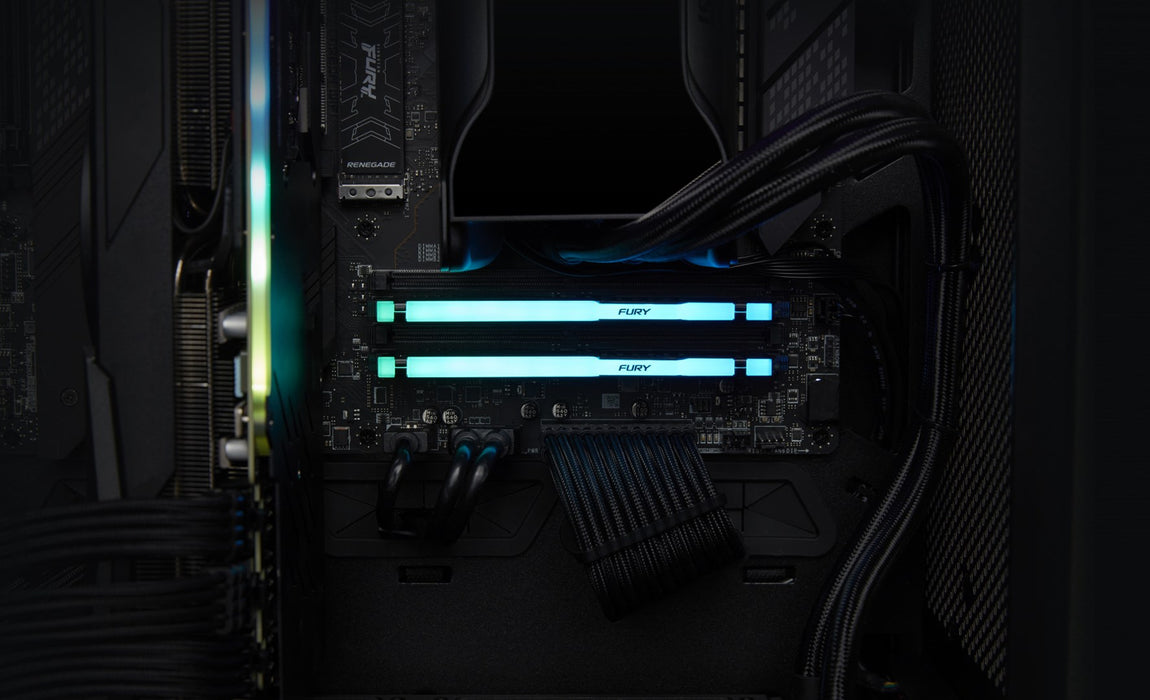 Memory Kingston FURY Beast RGB Black 32GB (2x16GB) DDR5 6000MHz CL36 KF560C36BBE2AK2-32