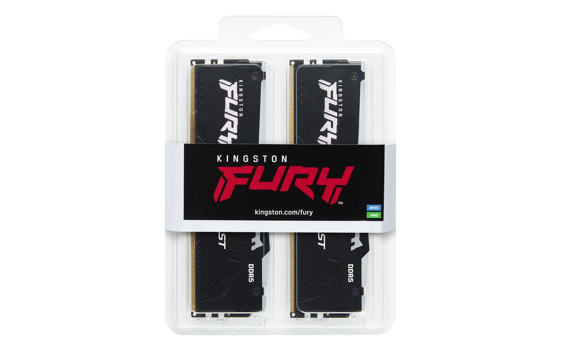 Memory Kingston FURY Beast RGB Black 32GB (2x16GB) DDR5 6000MHz CL36 KF560C36BBE2AK2-32
