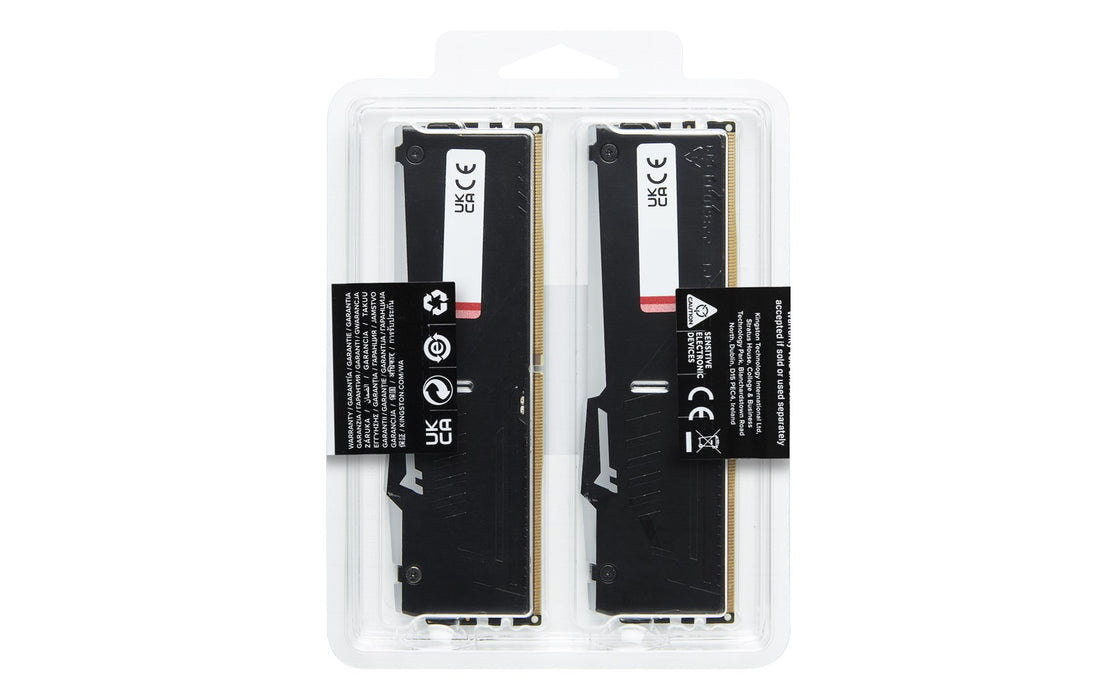 Memory Kingston FURY Beast RGB Black 32GB (2x16GB) DDR5 6000MHz CL36 KF560C36BBE2AK2-32