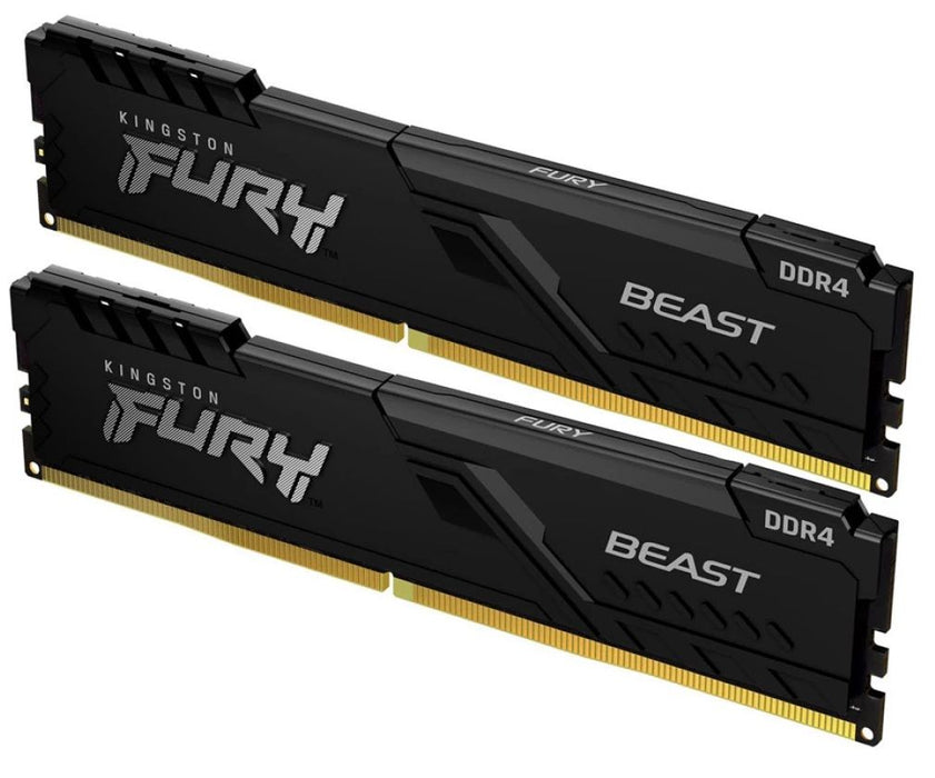 Memory Kingston FURY Beast Black 32GB(2x16GB) DDR4 3200MHz KF432C16BB1K2/32