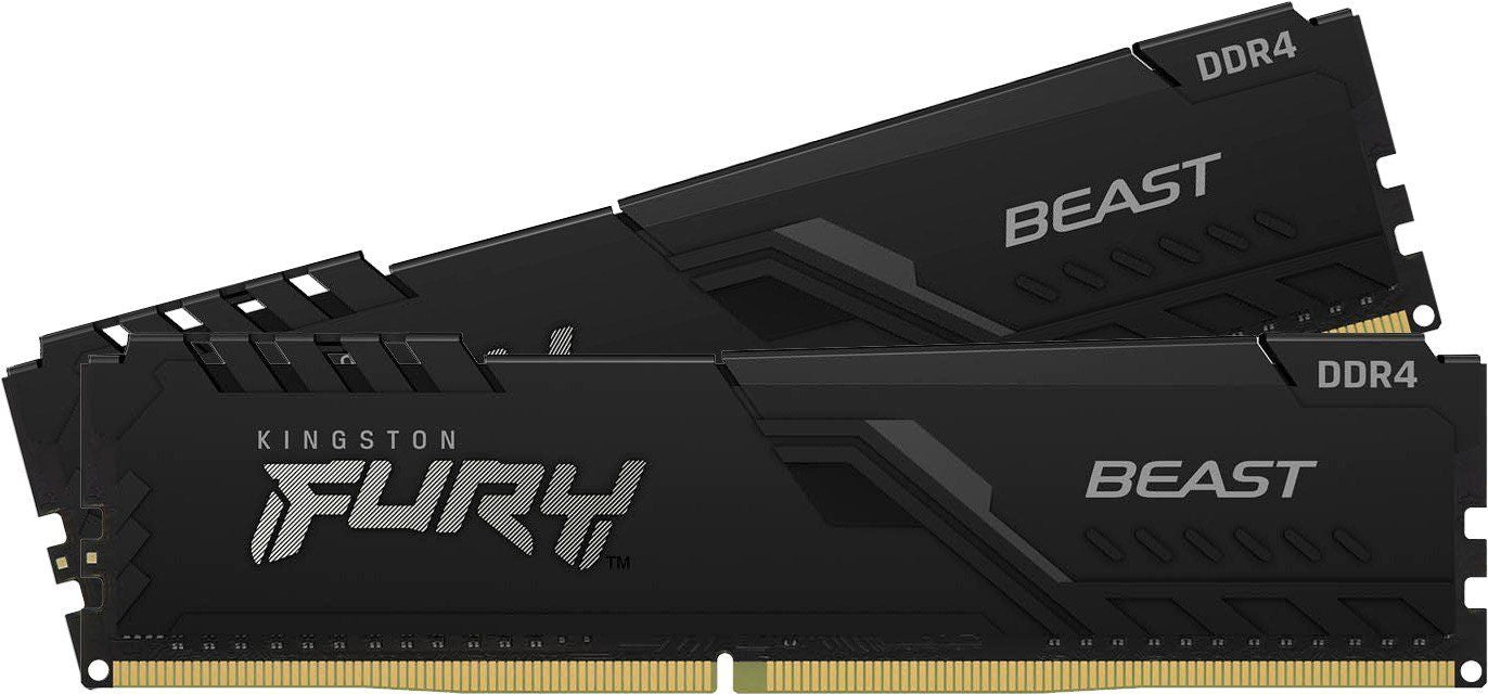 Memory Kingston FURY Beast Black 32GB(2x16GB) DDR4 3200MHz KF432C16BBK2/32