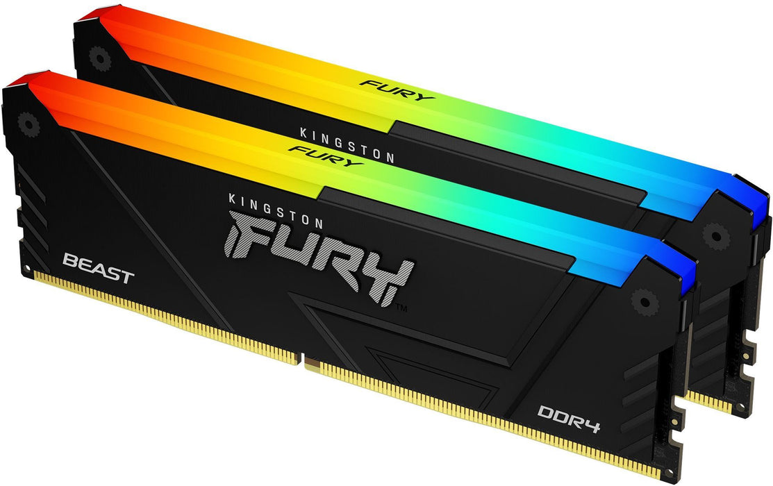 Memory Kingston FURY Beast Black RGB 32GB(2x16GB) DDR4 3200MHz CL16