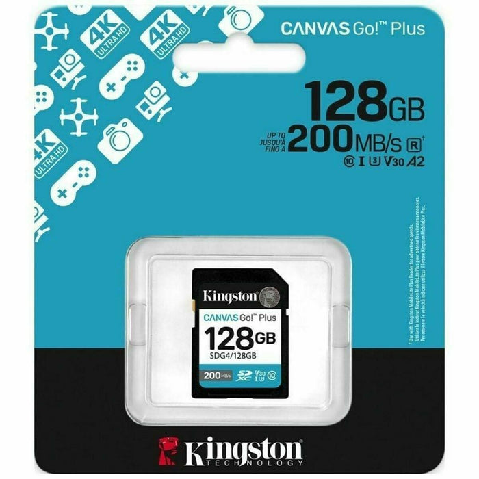 KINGSTON 128GB SDXC Canvas Go Plus Gen4 200MB/s C10 UHS-I U3 V30