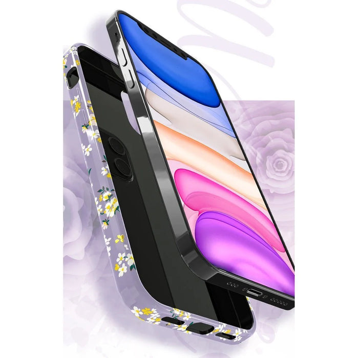 Kingxbar Blossom case decorated with original Swarovski crystals iPhone 12 Pro Max multicolour (Gardenia) - Cell phone