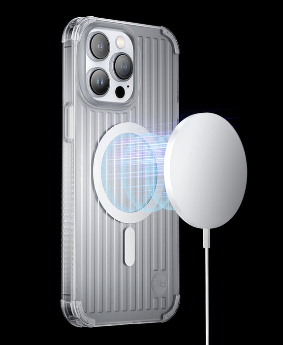 Kingxbar PQY Go Out Series magnetic case for iPhone 14 MagSafe silver - Cell phone cases and covers<<<HurtelXML