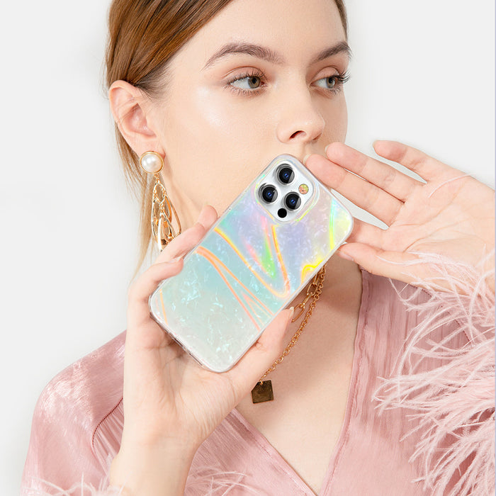 Kingxbar Shell Series luxury elegant phone case for iPhone 13 Pro pearl-blue - Cell phone cases and covers<<<HurtelXML