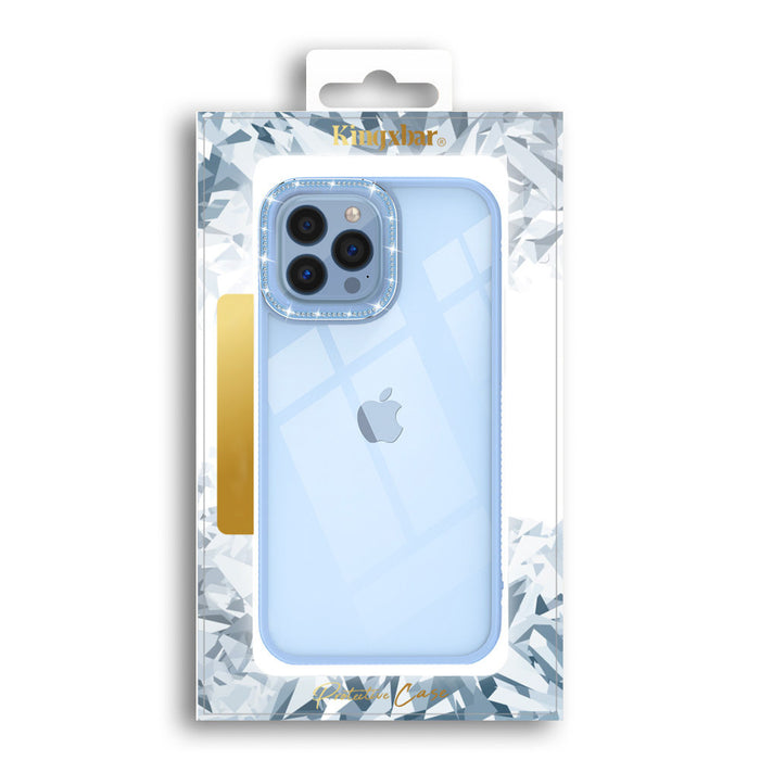 Kingxbar Sparkle Series case iPhone 13 Pro Max with crystals back cover blue