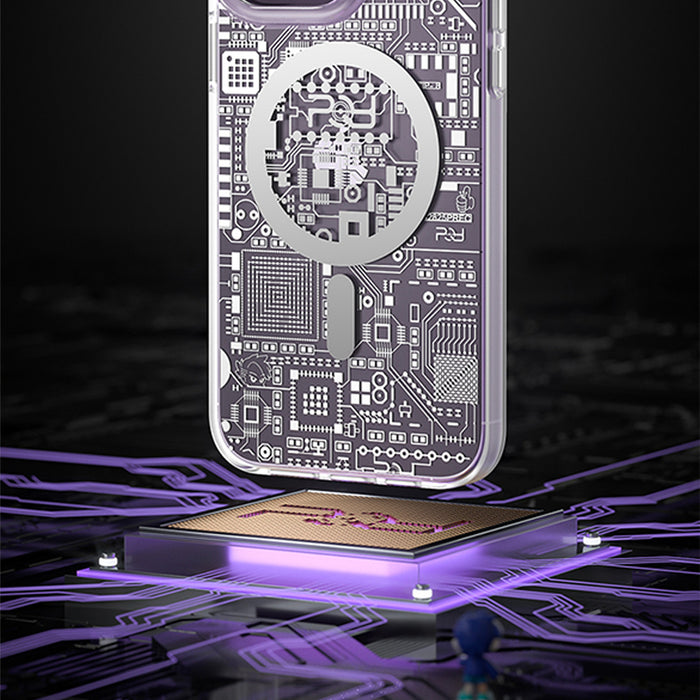 Kingxbar PQY Geek Series magnetic case for iPhone 14 Pro MagSafe gold