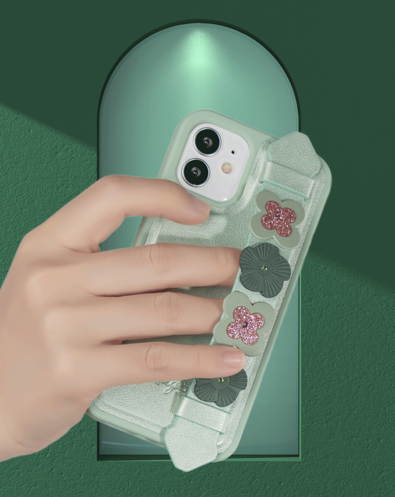 Kingxbar Sweet Series case decorated with original Swarovski crystals iPhone 12 mini blue