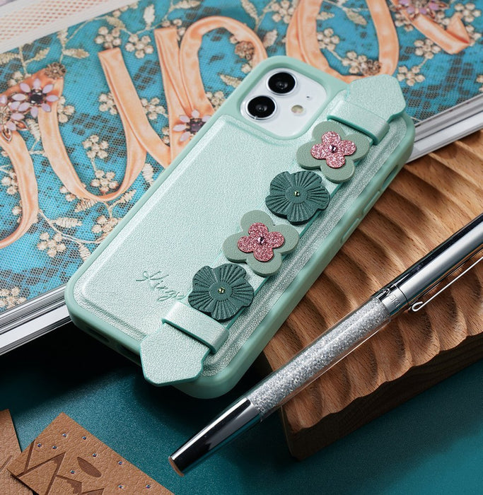 Kingxbar Sweet Series case decorated with original Swarovski crystals iPhone 12 mini blue