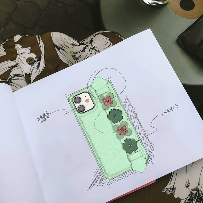 Kingxbar Sweet Series case decorated with original Swarovski crystals iPhone 12 mini black