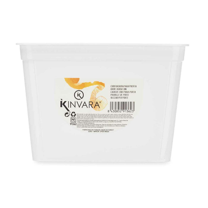 Bin Bag Holder Kinvara White Plastic 4 L (12 Units)