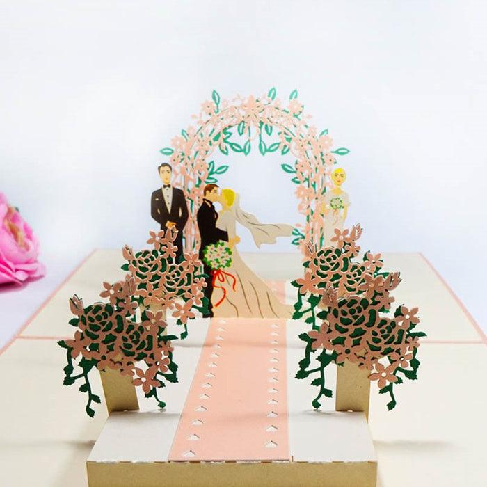 CARD THE WEDDING POP-UP "THE WEDDING" KIRIORI 10738