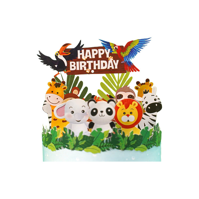 CARD CAKE WITH ANIMALS POP-UP "CAKE WITH ANIMALS" KIRIORI 10740