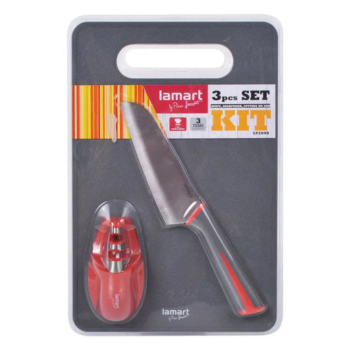 KITCHEN KNIFE CUTTING BOARD AND GRINDER SET LAMART LT2099 - Дъски ножове и белачки<<<Домашни потреби<<<Кухня<<<Praktiker