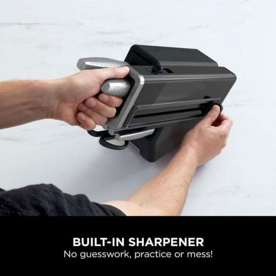 Kitchen knife set NINJA StaySharp K62014EUUK stainless steel 14 pcs built-in sharpener graphite block - Домакински