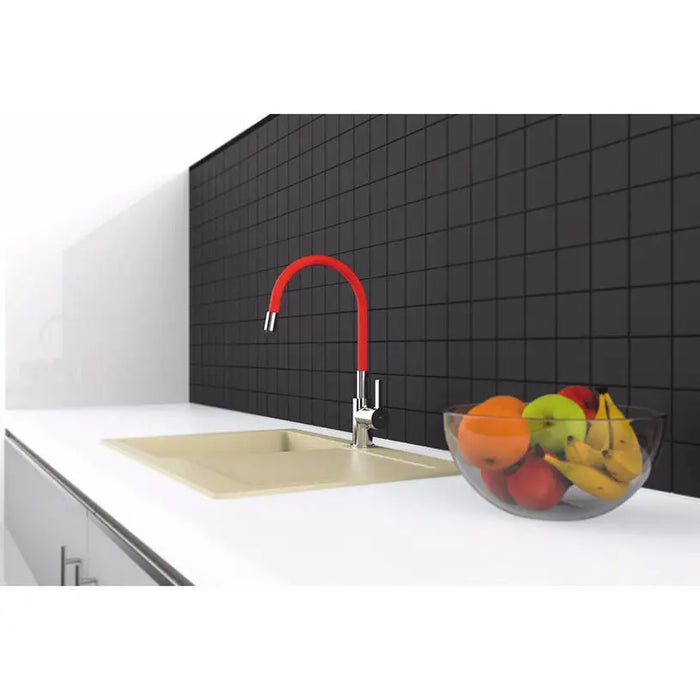 KITCHEN MIXER WITH MOVABLE ARM RUBINETA FLEXY-33 RED - Смесители за кухня<<<Кухня<<<Praktiker