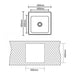 KITCHEN SINK INTER CERAMIC ICK 5050 TEMPICO 50X50X19 CM. - Кухненски мивки<<<Кухненски