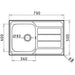 KITCHEN SINK PYRAMIS ATHENA 79X50X18 CM. - Кухненски мивки<<<Кухненски мивки<<<Кухня<<<Praktiker&&&Кухненски