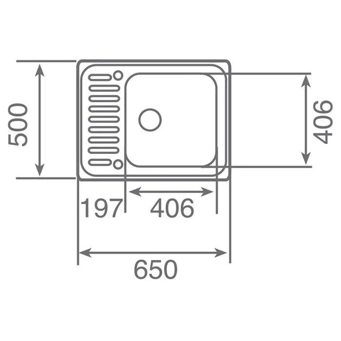 KITCHEN SINK TEKA SUPER BOWL 1C 65X50X19 LEFT - Кухненски мивки<<<Кухненски мивки<<<Кухня<<<Praktiker