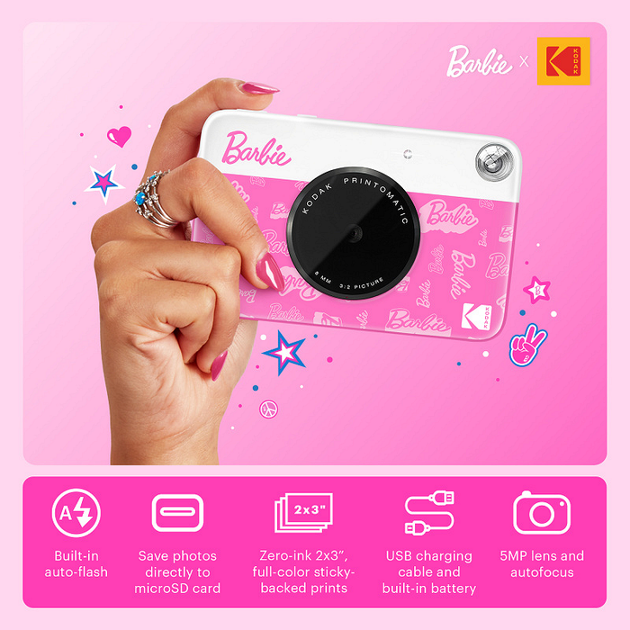 Kodak Printomatic Barbie Camera 2 Snapshot Camera