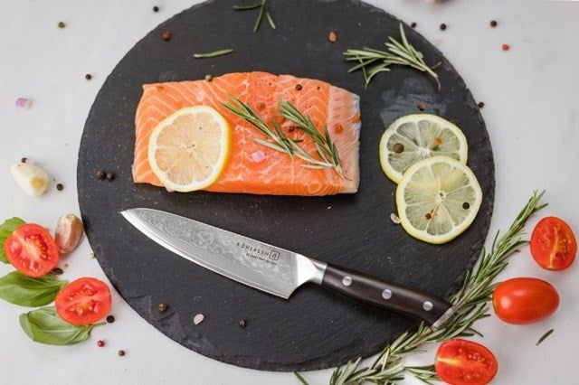 Chef Kohersen Elegance Ebony Wood Chef's knife Damascus steel 21.6 cm