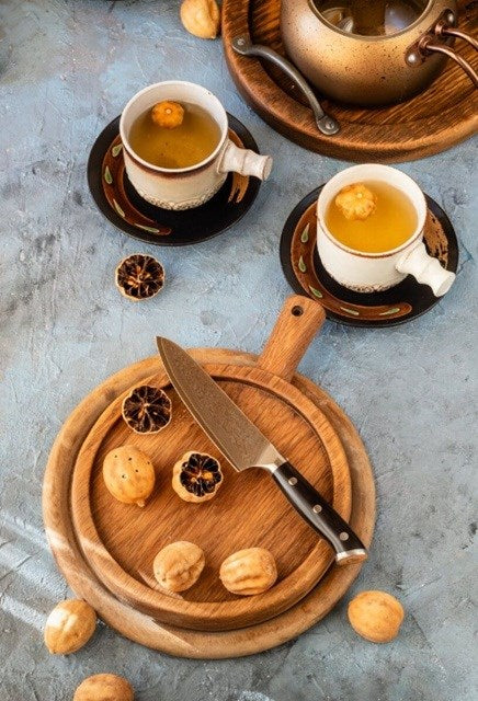 Chef Kohersen Elegance Ebony Wood Chef's knife Damascus steel 21.6 cm