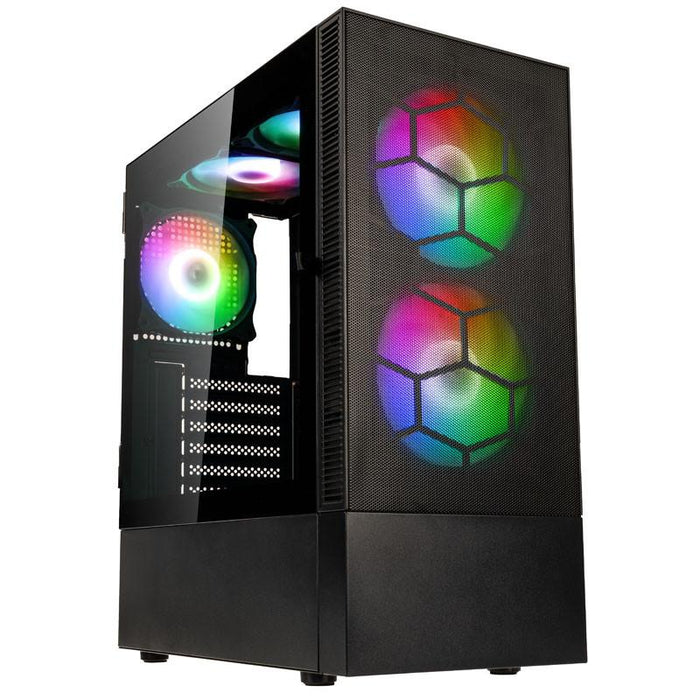 Kolink Observatory MX Mesh ARGB TG Mid-Tower Box, Black