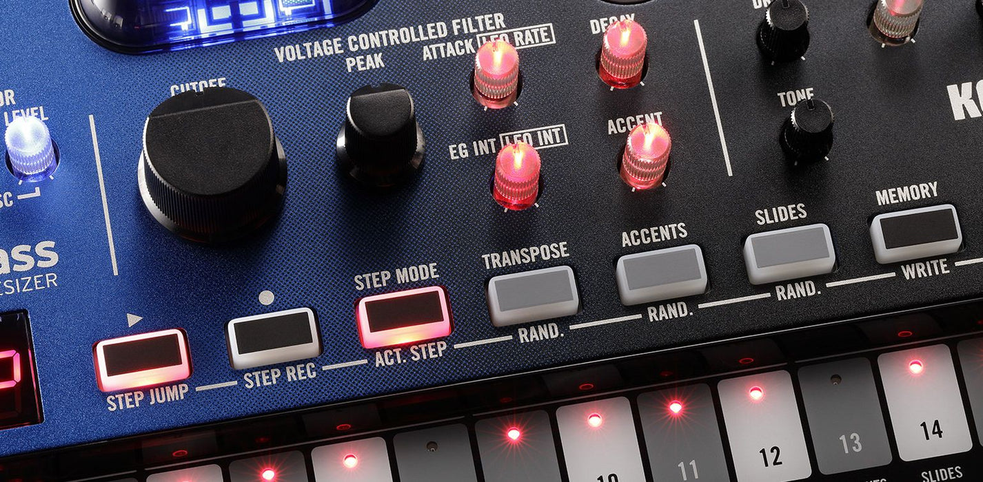 Analog bass synthesizer Korg - Volca NuBass, 16 keys, black