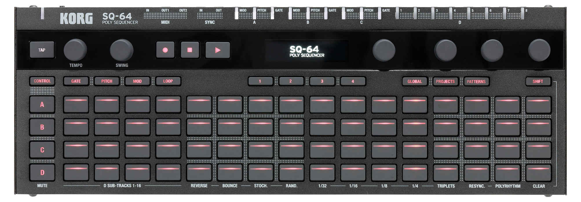 Polyphonic sequencer Korg - SQ-64, black