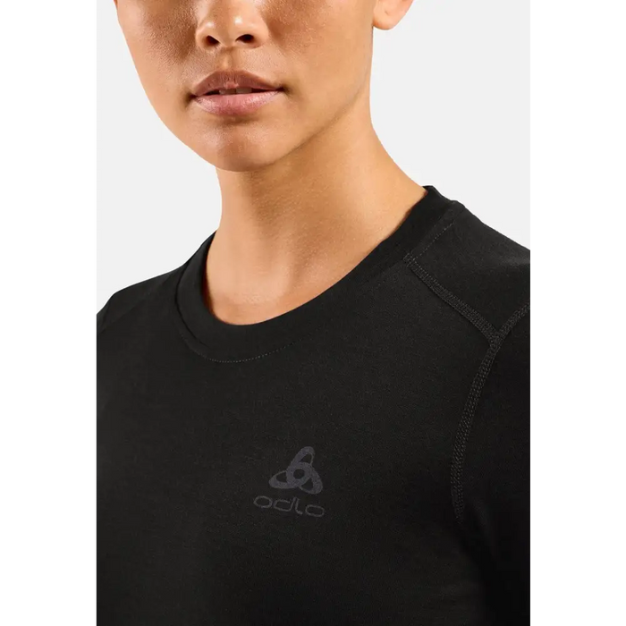 Koszulka damska ODLO Merino 160 BL Top Crew Neck l/s roz. S Czarna - Thermoactive underwearODM-BTE<<<Military