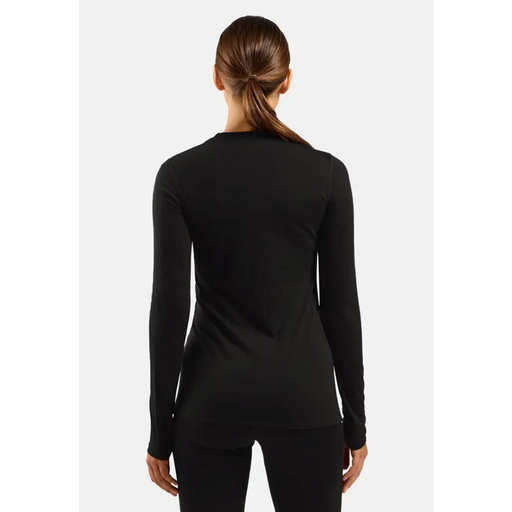 Koszulka damska ODLO Merino 160 BL Top Crew Neck l/s roz. S Czarna - Thermoactive underwearODM-BTE<<<Military