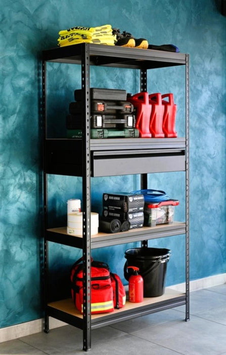 METAL RACK 180X90X45 5X250KG BLACK
