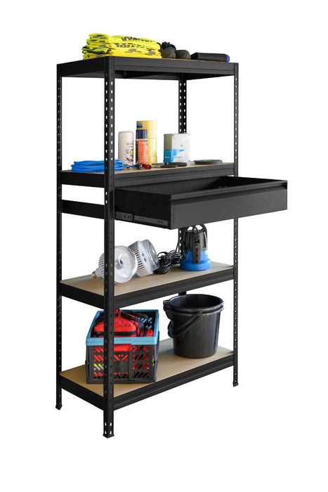 METAL RACK 180X90X45 5X250KG BLACK