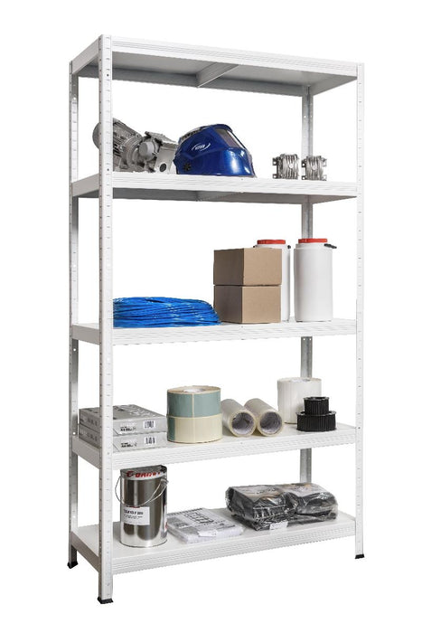 METAL RACK 180X100X40 5X120KG WHITE
