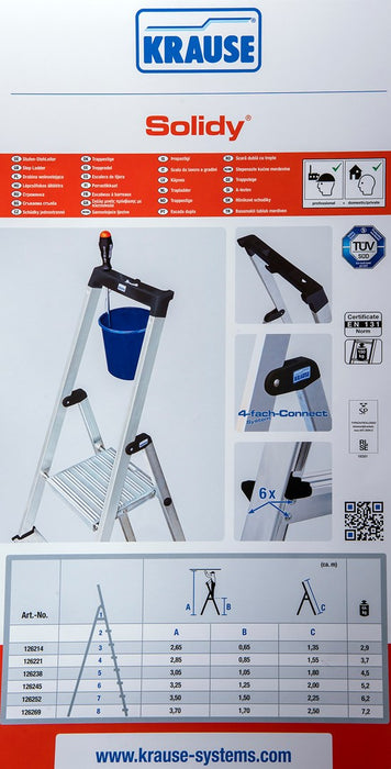 Freestanding ladder SOLIDY 4 steps KRAUSE