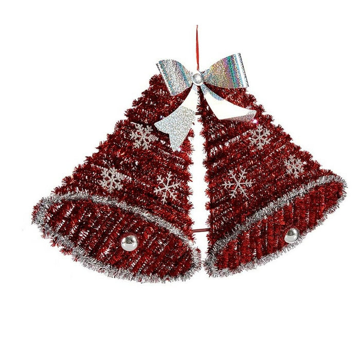 Christmas bauble Krist+ White Red polypropylene PET Hoods 52 x 31,5 x 7,5 cm Pendant Tinsel LED Light (12 Units)