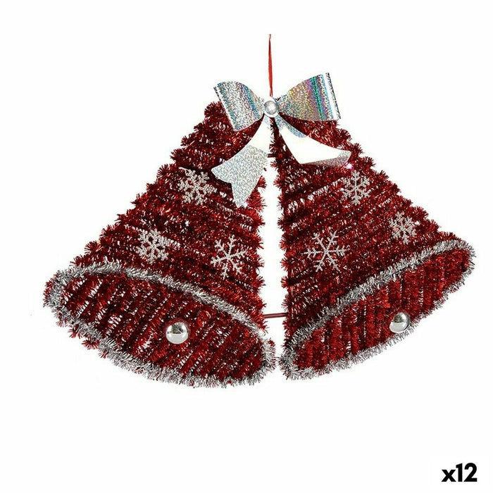 Christmas bauble Krist+ White Red polypropylene PET Hoods 52 x 31,5 x 7,5 cm Pendant Tinsel LED Light (12 Units)