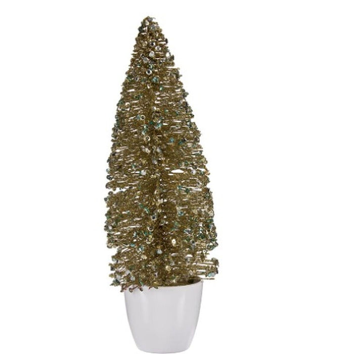 Christmas Tree Krist+ Bronze Golden Plastic Christmas Tree 10 x 33 x 10 cm (6 Units)