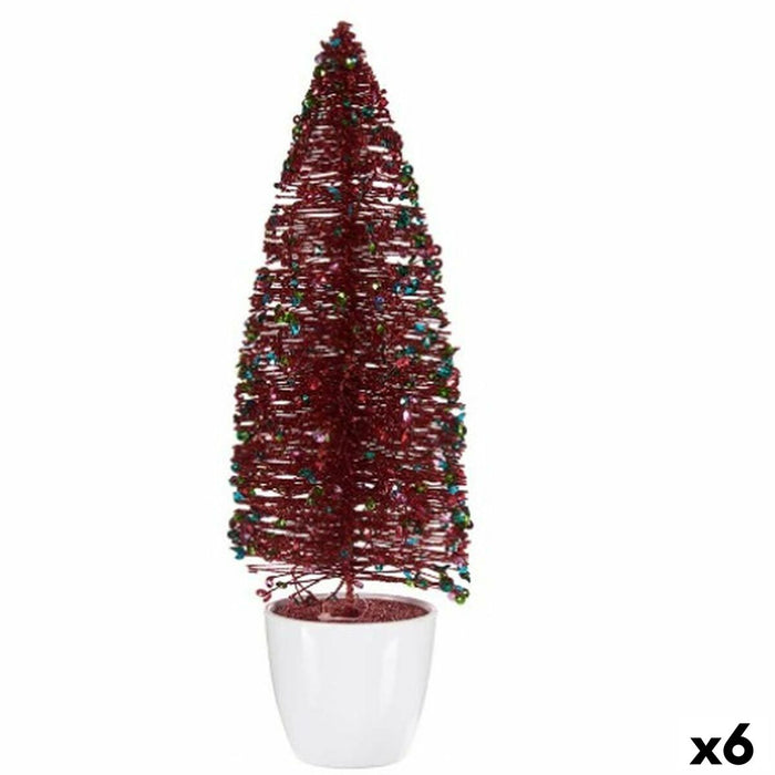 Christmas Tree Krist+ Red Plastic Christmas Tree 10 x 33 x 10 cm (6 Units)