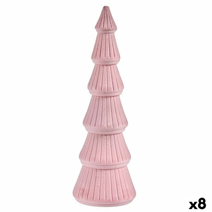 Christmas Tree Krist+ Pink Velvet Wood 12 x 34,5 x 12 cm (8 Units)