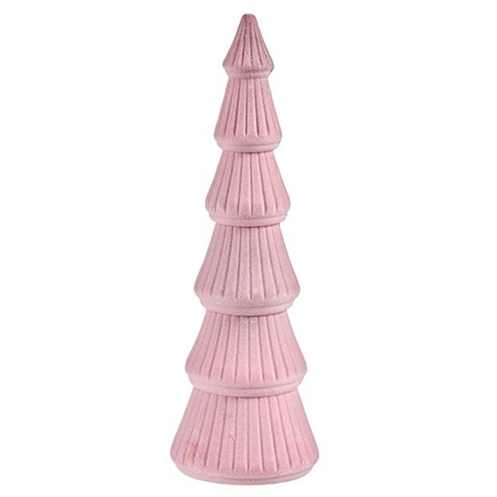Christmas Tree Krist+ Pink Velvet Wood 12 x 34,5 x 12 cm (8 Units)