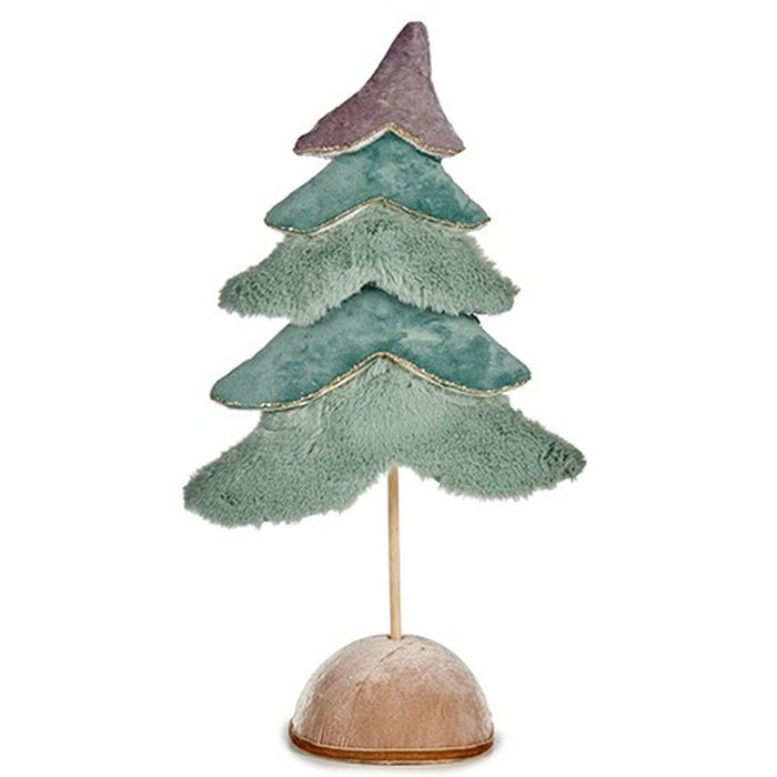 Christmas Tree Krist+ Turquoise 16 x 55 x 29 cm Velvet (4 Units)