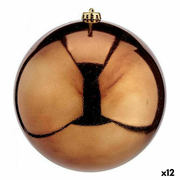 Christmas Bauble Krist+ Brown Plastic (12 Units)