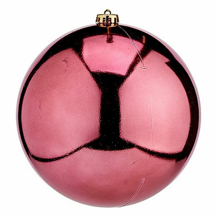 Christmas Bauble Krist+ Pink Plastic (12 Units)