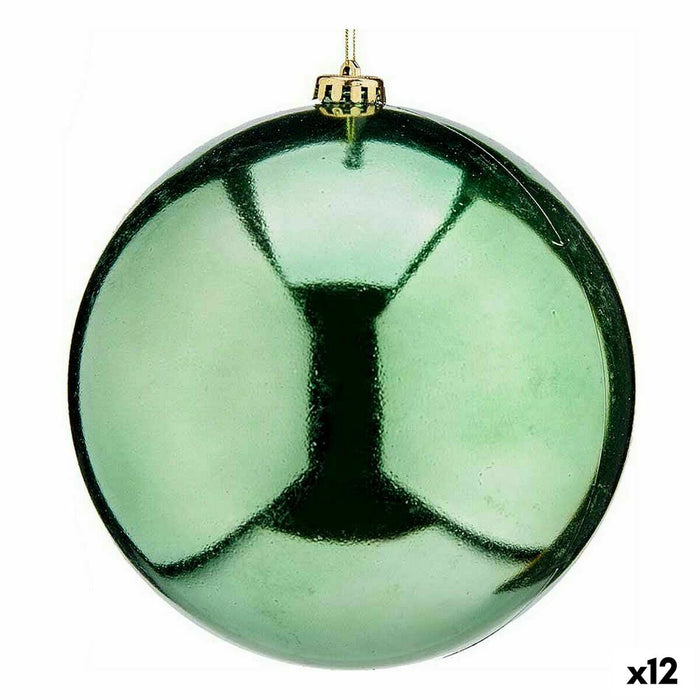 Christmas Bauble Krist+ Green Plastic (12 Units)