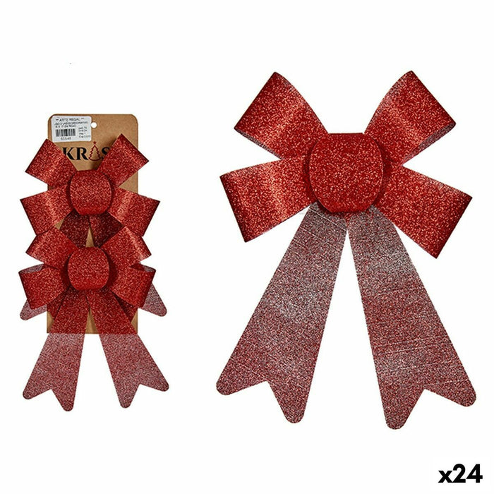 Christmas Decorations Set Krist+ Red PVC 15 x 2 x 17 cm Lasso (24 Units)