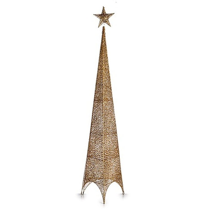 Christmas Tree Krist+ Golden Metal Plastic Star Tower 34 x 154 x 34 cm 134 x 5,5 x 34 cm (6 Units)