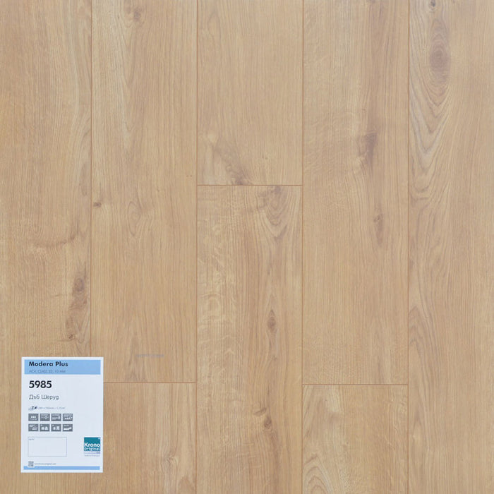 LAMINATED PARQUET KRONO ORIGINAL MODERA PLUS OAK SHERWOOD 5985, 10.00 mm, 32/AC4, CHAMBER