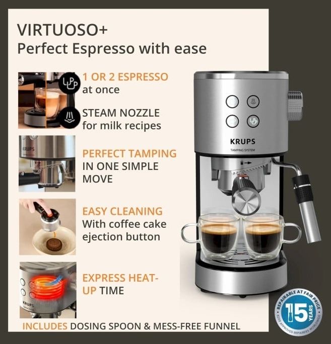 Coffee machine KRUPS Virtuoso+ XP499EE0
